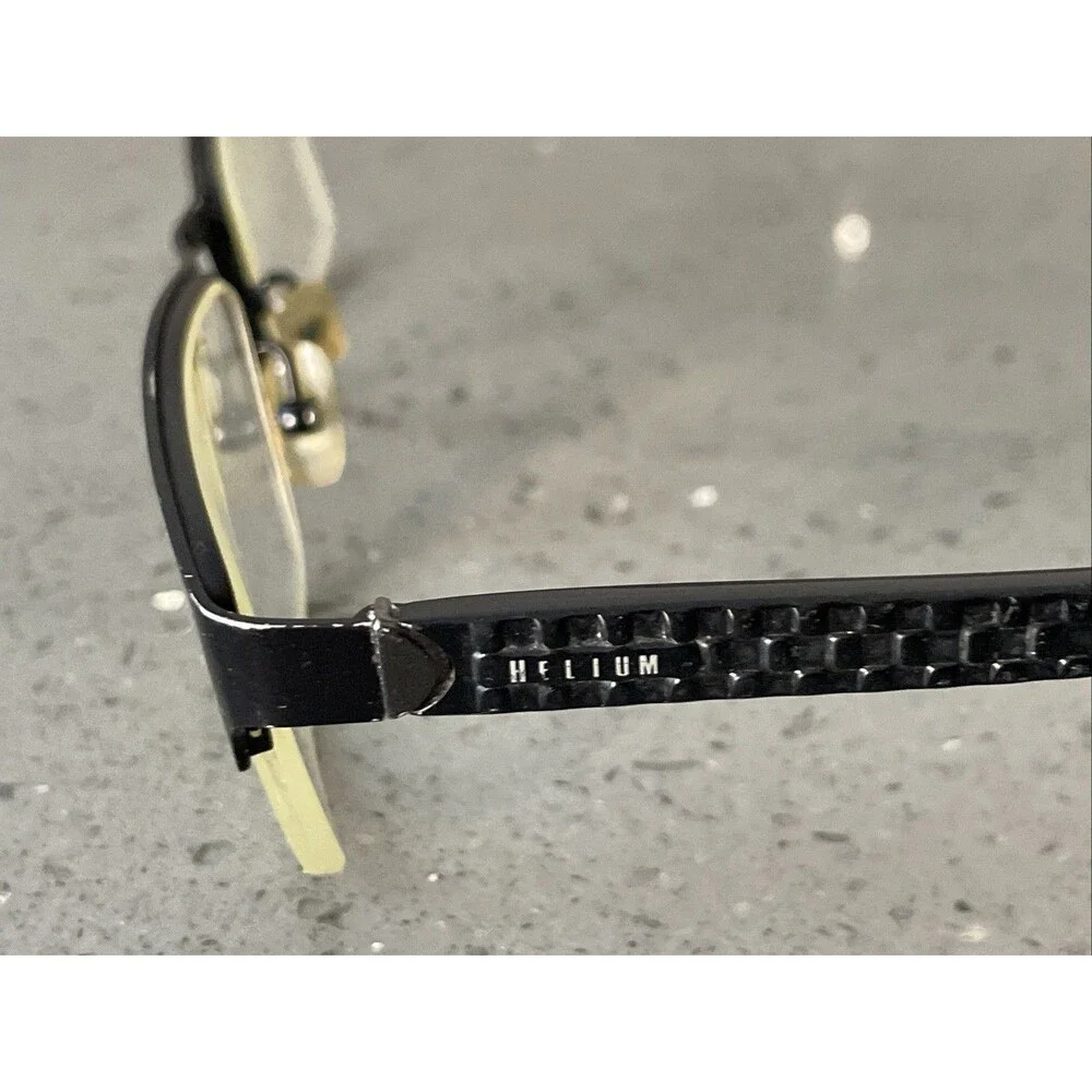 Helium Paris 4175 SMBLK Black Rectangular Eyeglasses Frames ONLY 54-17-140